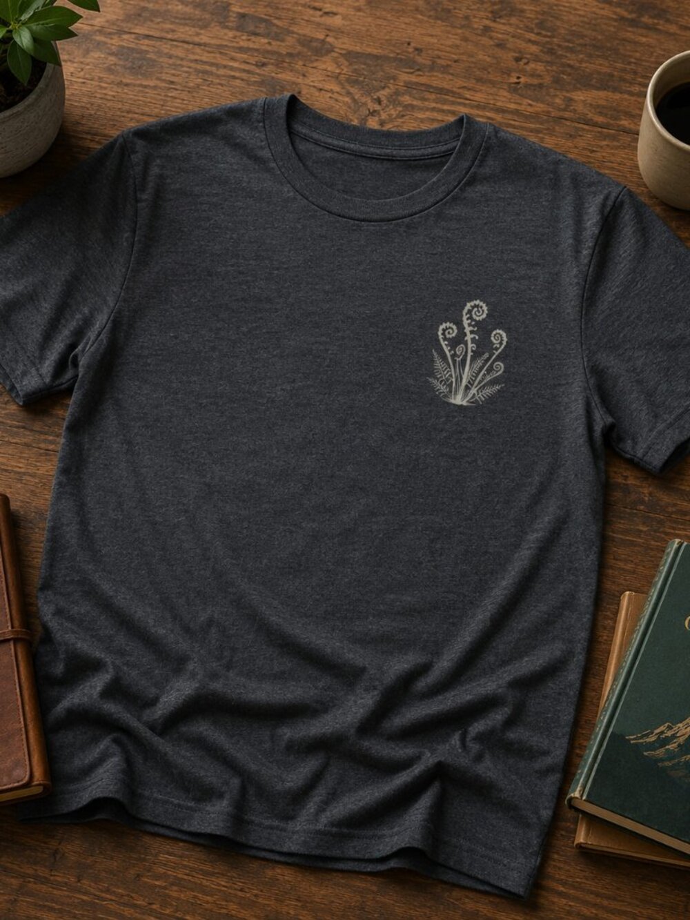 Fiddlehead Fern Shirt – Minimalist Botanical Nature Tee